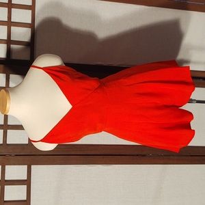 Lulu's Red Pleated Romper Sz S